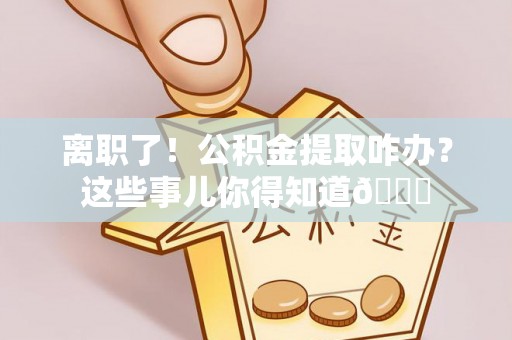 宽甸离职了！公积金提取咋办？这些事儿你得知道😎