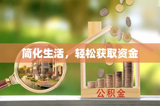 宽甸简化生活，轻松获取资金